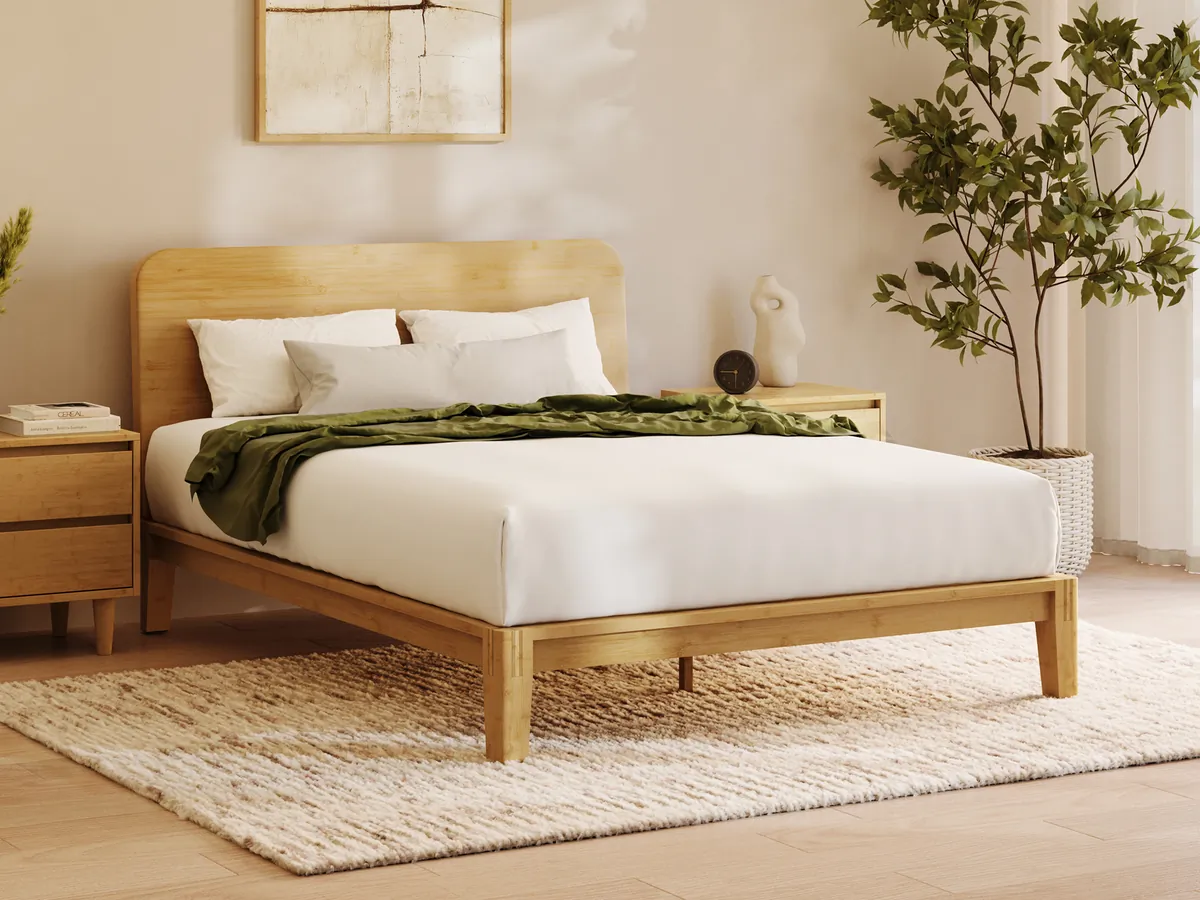 Bamboo Platform Bed Frame - Japanese Joinery Bed
